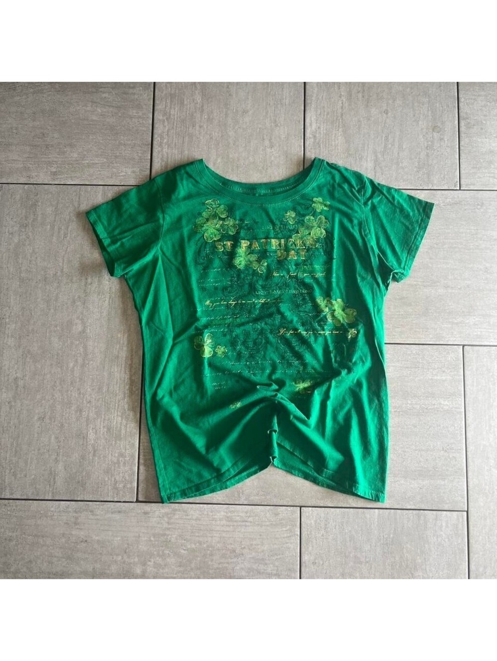 Lucky Brand St Patricks Day Shamrock Tee XL 16/18